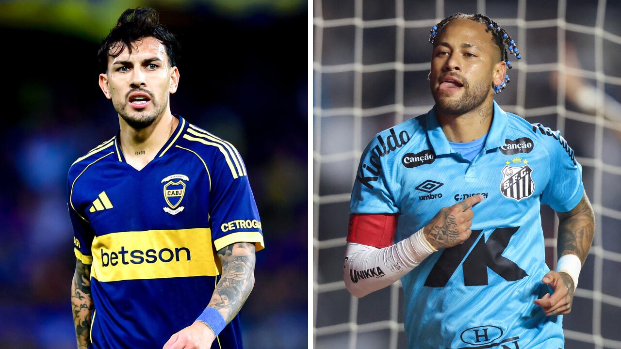 Leandro Paredes (izq.) jugador argentino, y Neymar (der.) astro brasileño.