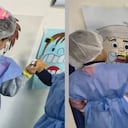 Niños prticipando en la cepillaton