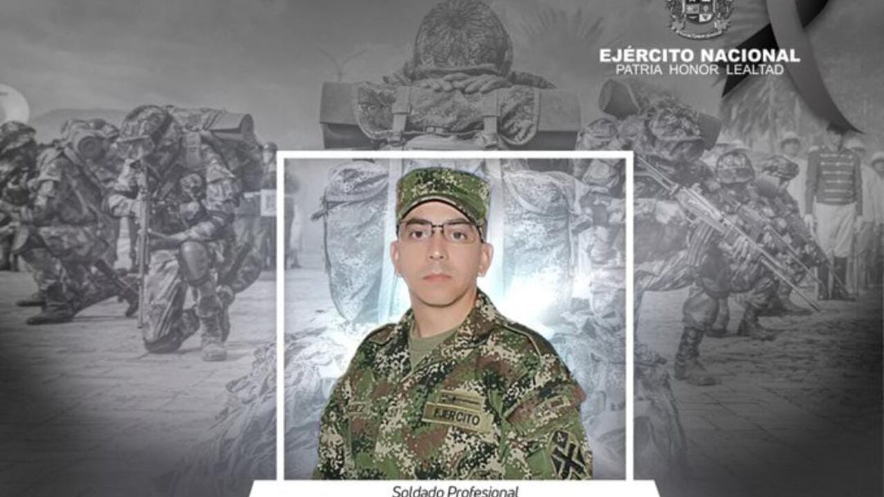 El soldado profesional, Leimar Vásquez, fue asesinado por las disidencias de las Farc que buscan la paz total.