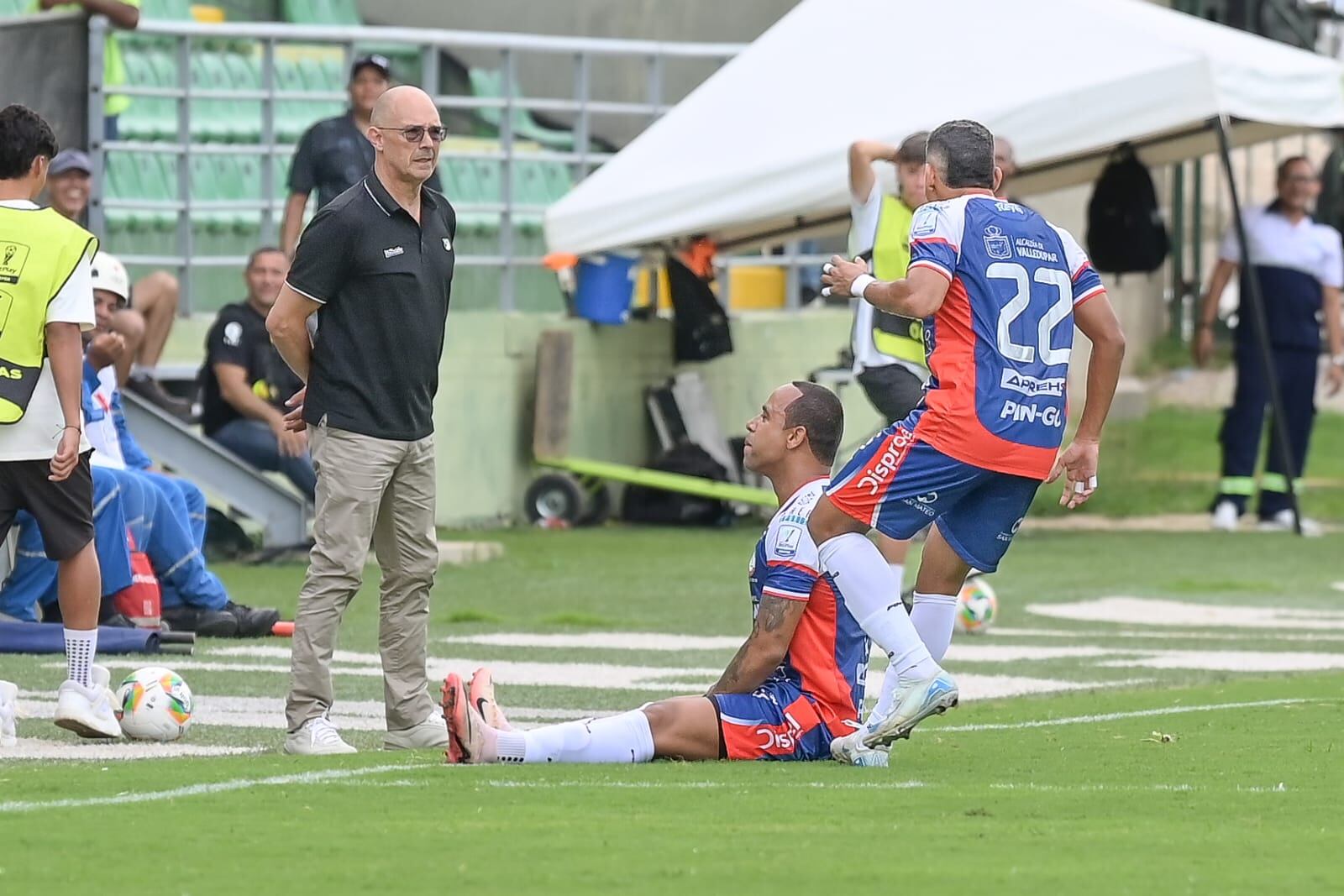 Felipe Pardo celebrando uno de sus goles frente al Deportivo Cali