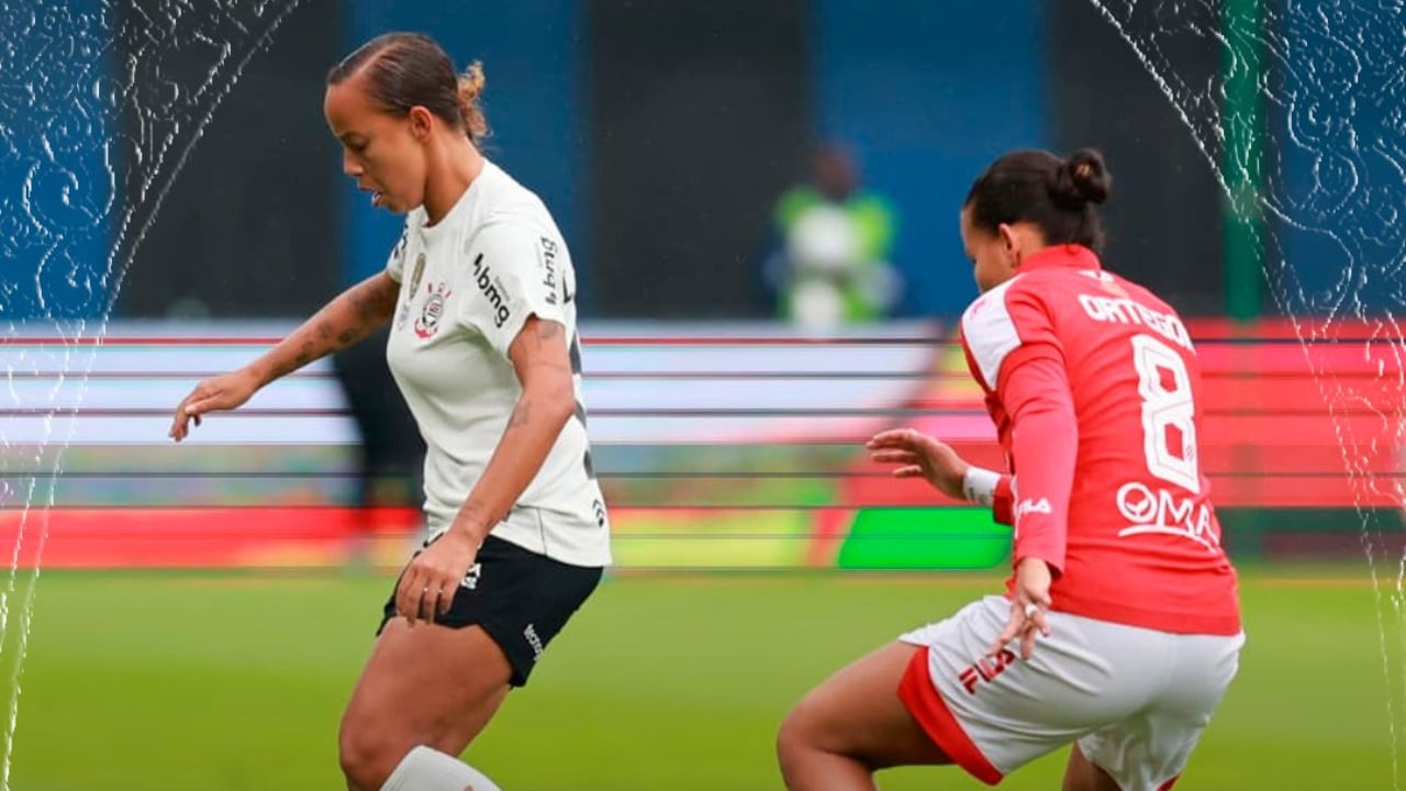 Imagen del juego entre Santa Fe y Corinthians por Copa Libertadores Femenina.