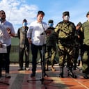 El ministro de defensa, Diego Molano, y el del Interior Daniel Palacios, estuvieron visitando el departamento de Arauca.