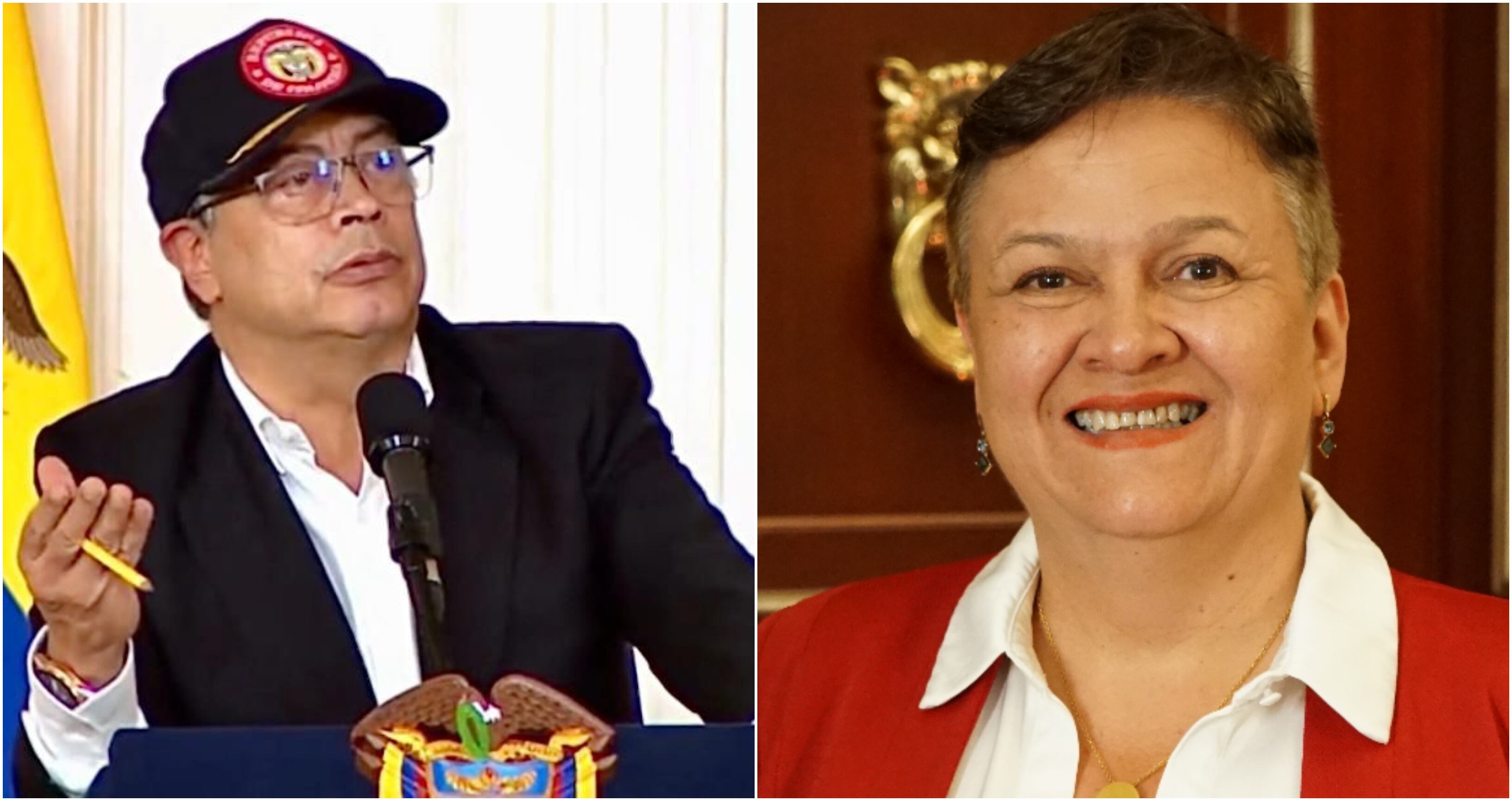 Presidente Gustavo Petro y Luz María Munera
