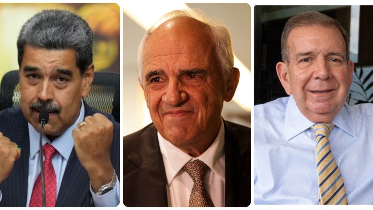 Nicolás Maduro, Ernesto Samper y Edmundo González.