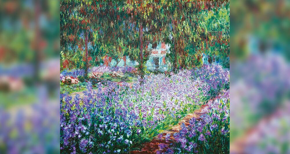 White Water Lilie, pintada en 1899. Un puente sobre un estanque de nenúfares
del jardín del pintor