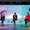 María Jimena Escandón, socia de Escandón Abogados y Orza; María Andrea Trujillo, directora del CEGC del CESA; Johana Cerpa, vicepresidenta Legal y de Asuntos Corporativos de Coca-Cola FEMSA Colombia; Lynda Murillo, vicepresidenta de Talento Humano y Gestión Administrativa de TGI, y Adriana Mosri, directora de Recursos Humanos para Latinoamérica Norte en Kimberly-Clark.