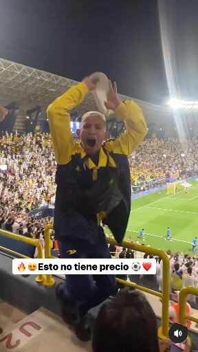 Así celebró La Liendra el gol de Cristiano Ronaldo con el Al-Nassr.