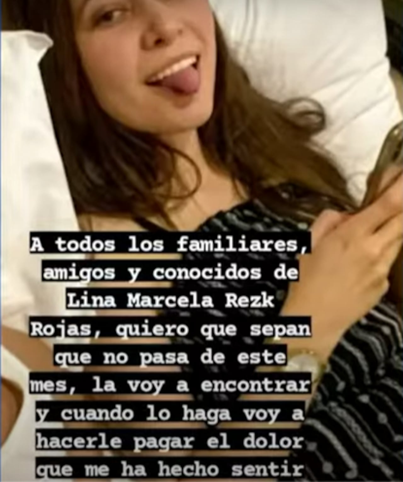 César ha creado más de 70 perfiles falsos en Instagram para enviar mensajes amenazantes a Lina.