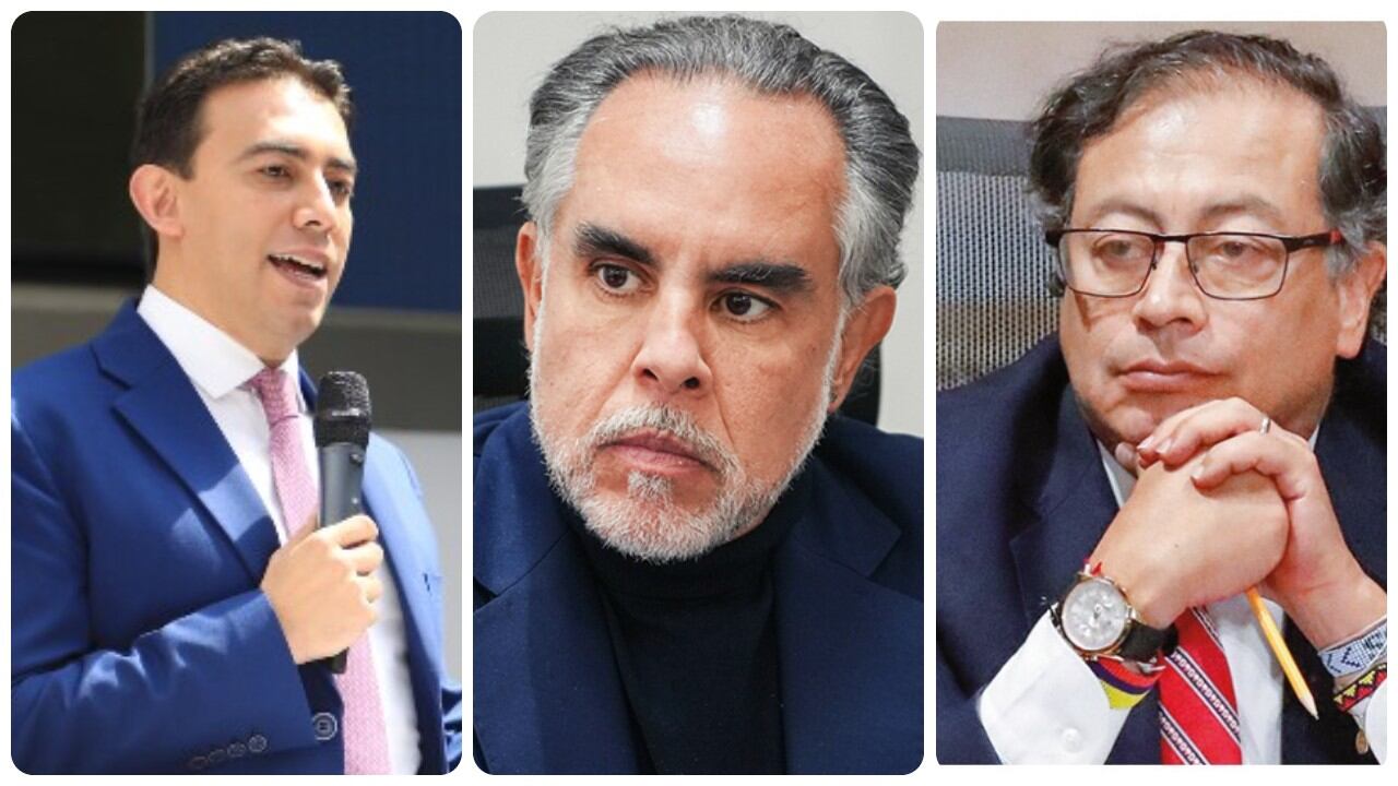 Alexander Vega, Armando Benedetti y Gustavo Petro.
