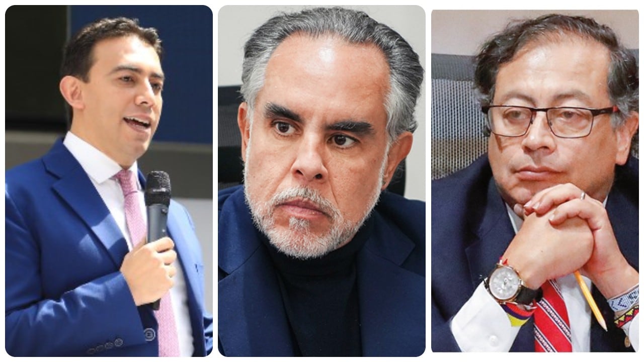 Alexander Vega, Armando Benedetti y Gustavo Petro.
