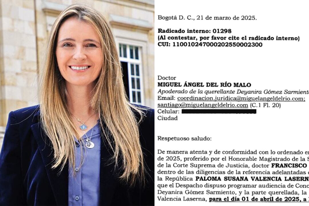 Citación a Paloma Valencia ante la Corte Suprema de Justicia.