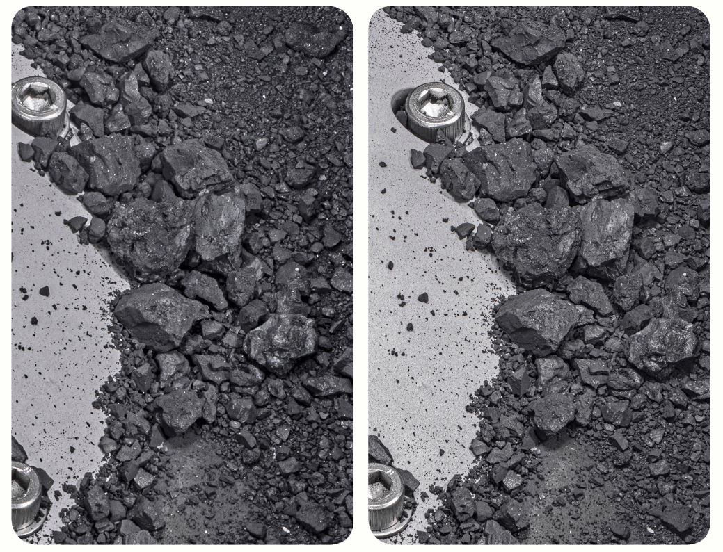 La Nasa trajo más material del previsto del asteroide Bennu.