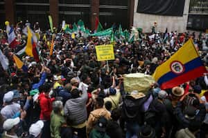 Marcha 1 de mayo día del trabajo, a favor del Presidente Gustavo Petro
Bogotá