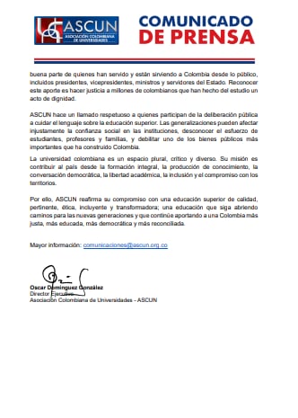 Gremio universitario rechaza generalizaciones sobre la corrupción de los profesionales.