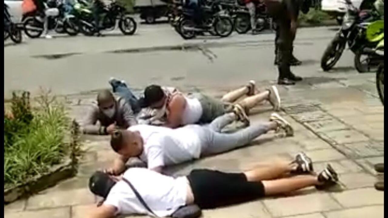 Capturados e incautaciones por atraco en Medellín