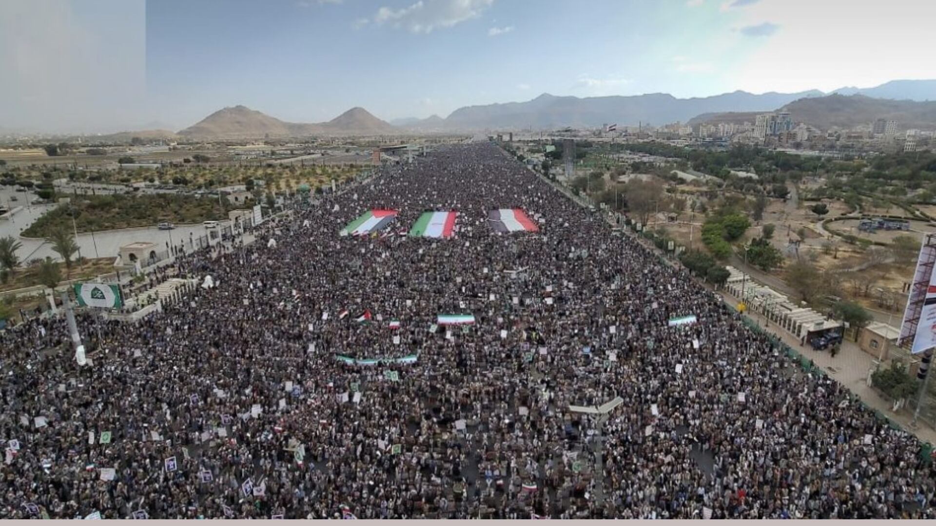 La Plaza al‑Sabeen se convierte en epicentro de la solidaridad con Irán.