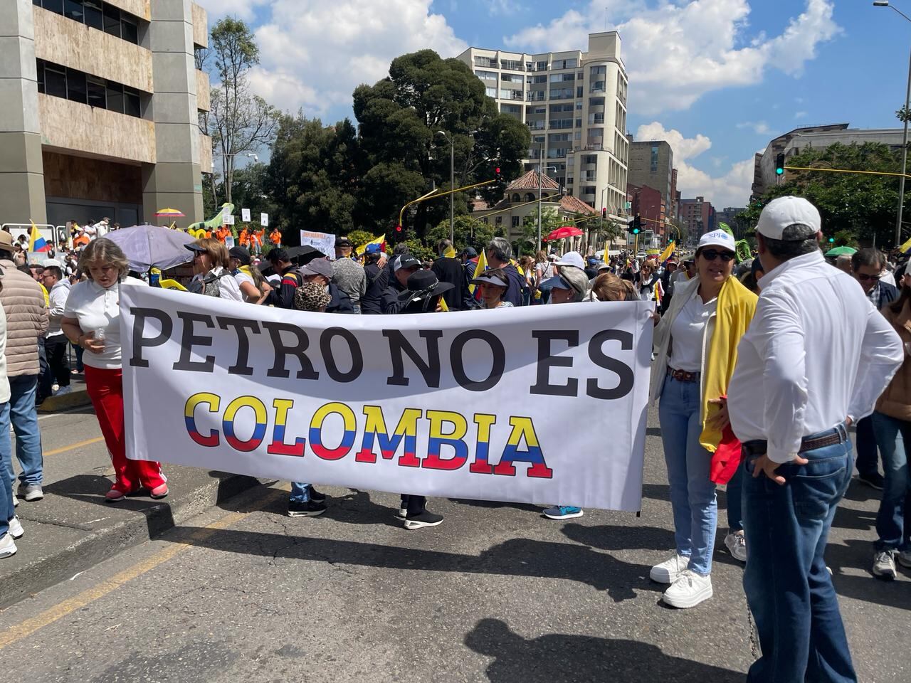 El Parque Nacional fue el sitio de congregación de las marchas en Bogotá.
