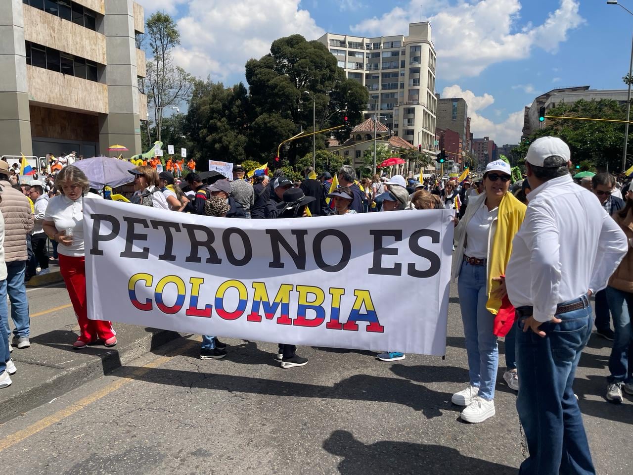 El Parque Nacional fue el sitio de congregación de las marchas en Bogotá.