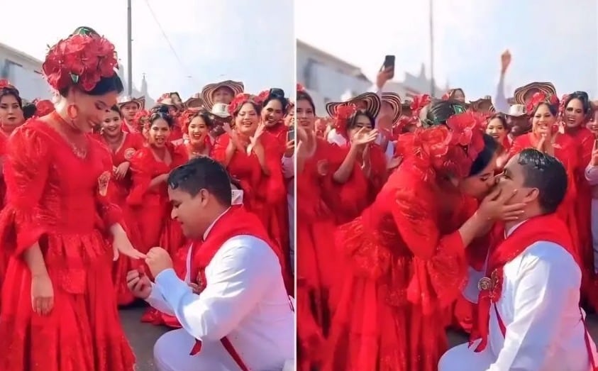 La pareja, que lleva siete meses de relación, hizo que el amor, la música y la tradición se fusionaran en un acto lleno de emoción.