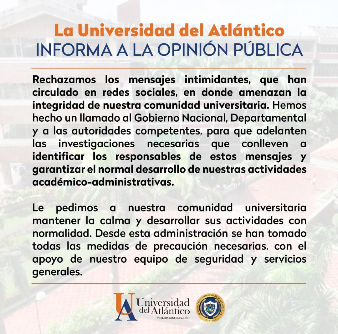 Directivas de la institución rechazaron lo sucedido.