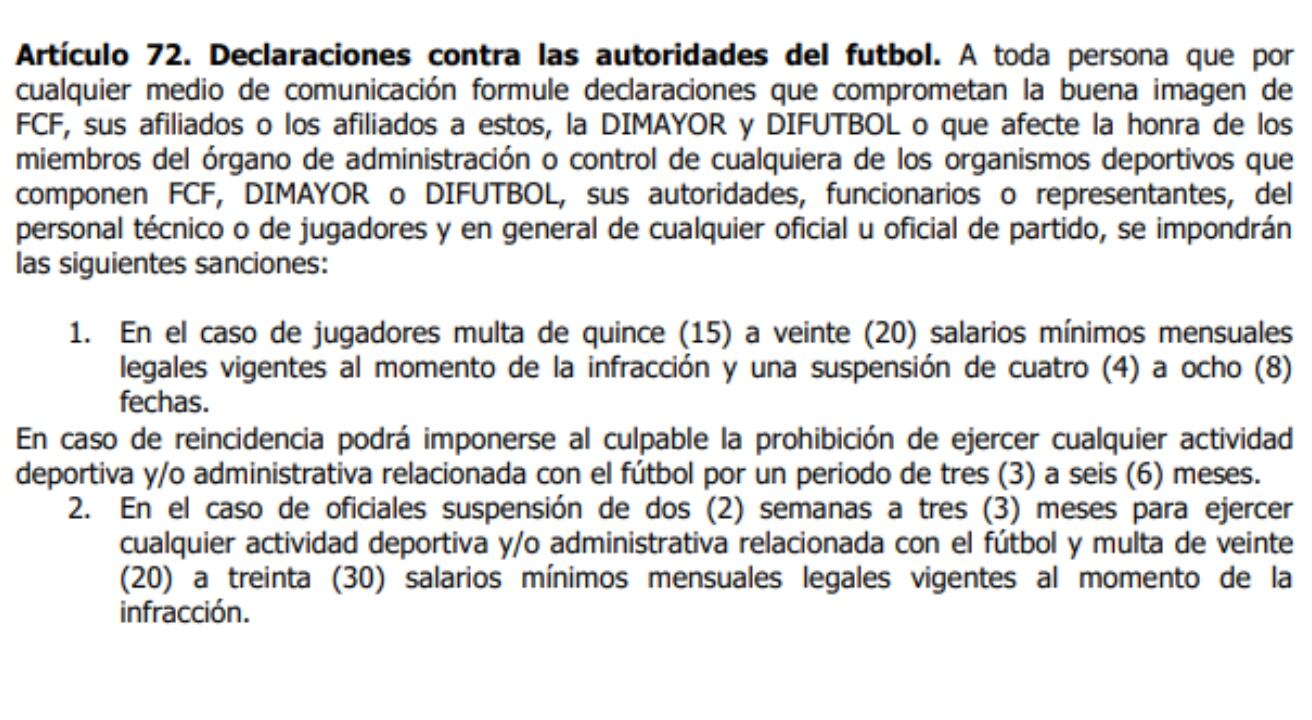 Esto es lo que dice el reglamento sobre este tipo de declaraciones.