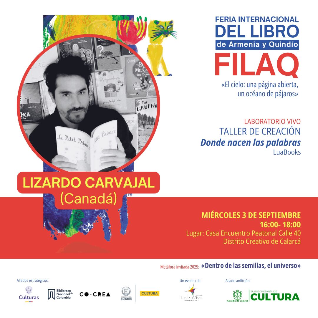 La Feria Internacional del Libro de Armenia y Quindío (FILAQ) se realizará del 3 al 8 de septiembre.
