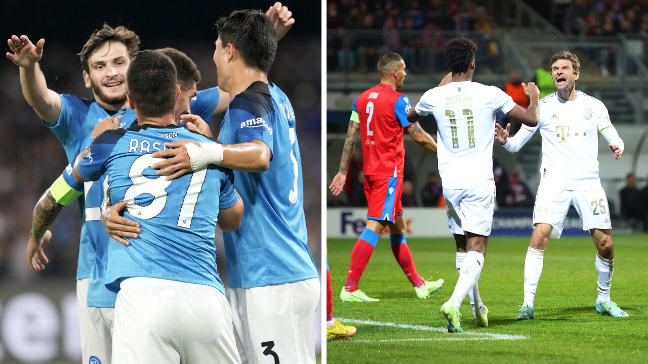 Bayern, Napoli y Brujas acompañan a Real Madrid y City.