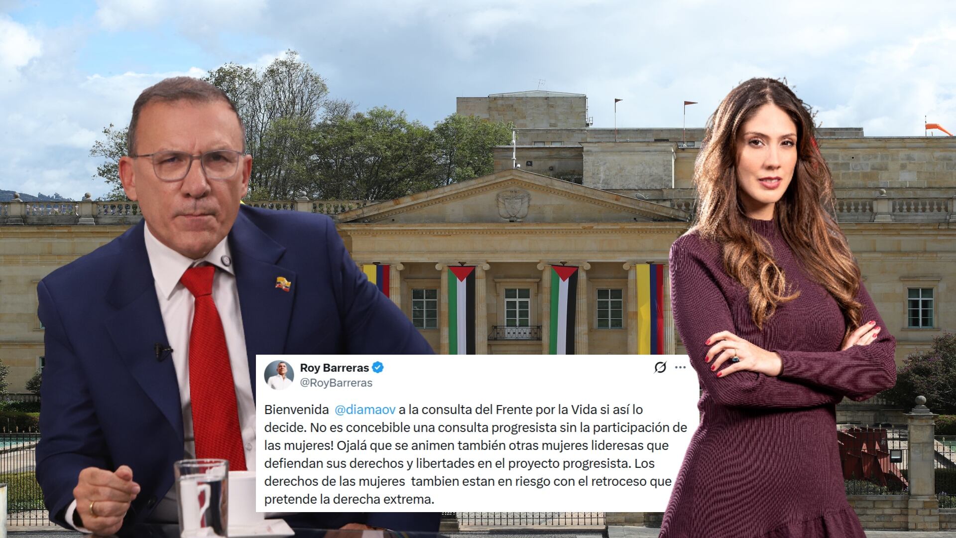 Osorio reemplazaría a su esposo, Daniel Quintero, en la contienda presidencial de la consulta del Frente por la Vida.