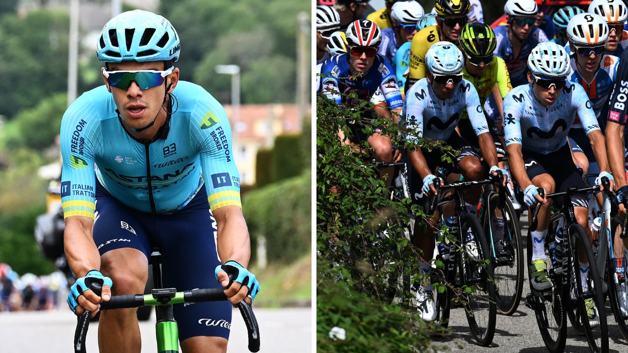 Harold Tejada, Nairo Quintana y Einer Rubio en la Vuelta a España 2024