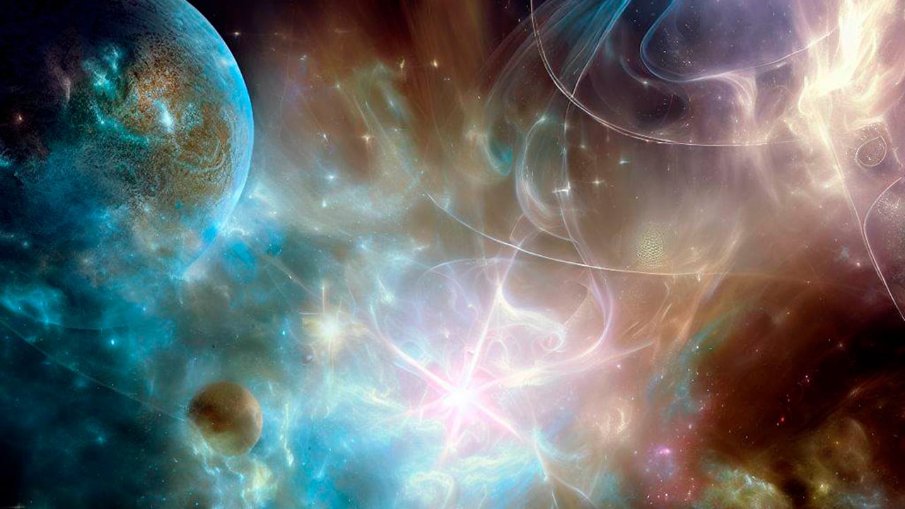 Ilustración creada por una IA que imagina el cosmos.