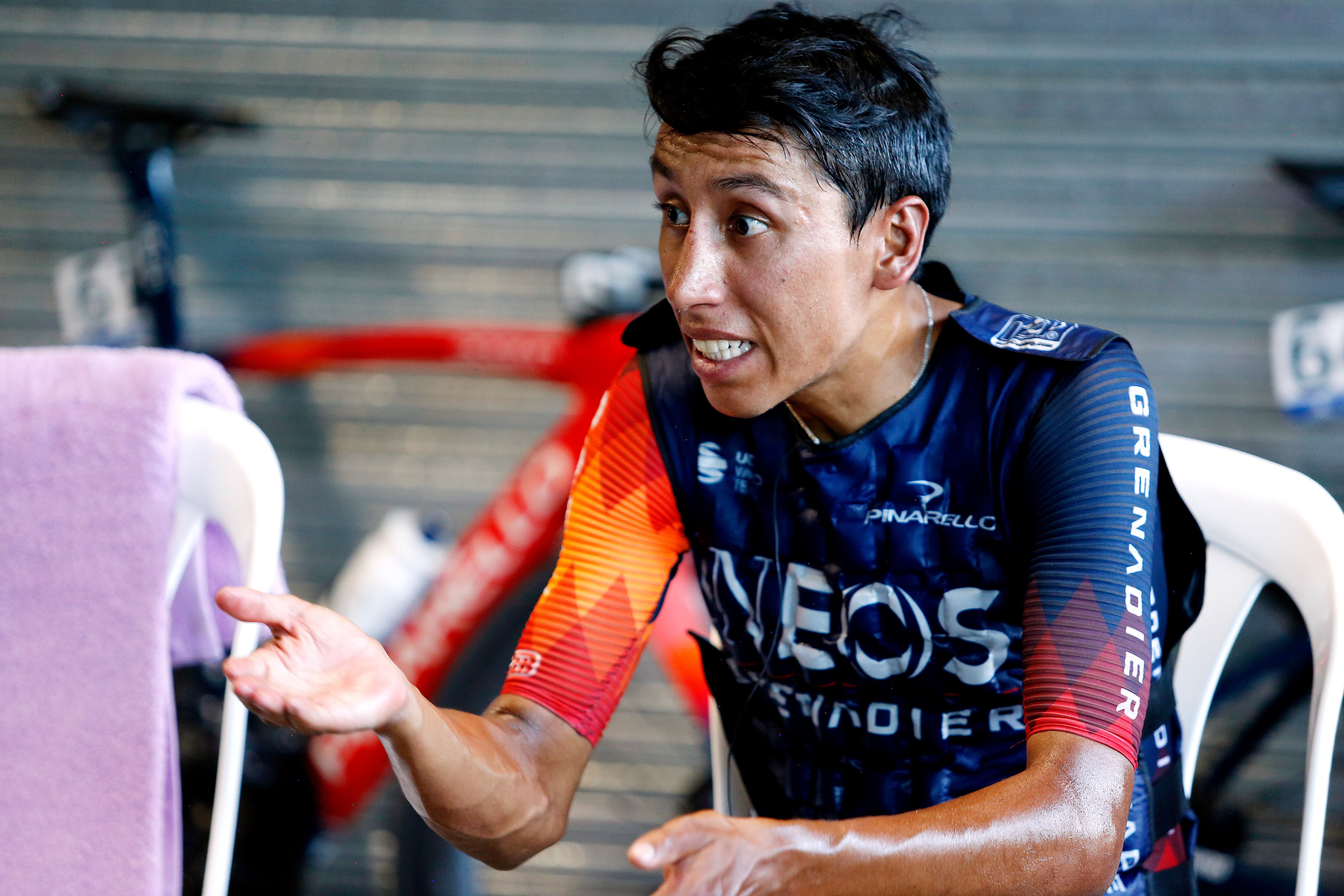 SAN JUAN, ARGENTINA - JANUARY 24: Egan Arley Bernal Gomez of Colombia and INEOS Grenadiers after the 39th Vuelta a San Juan International 2023 - Stage 3 a 170,9km stage from Circuito San Juan Villicum to Circuito San Juan Villicum / #VueltaSJ2023 / on January 24, 2023 in San Juan, Argentina. (Photo by Maximiliano Blanco/Getty Images)