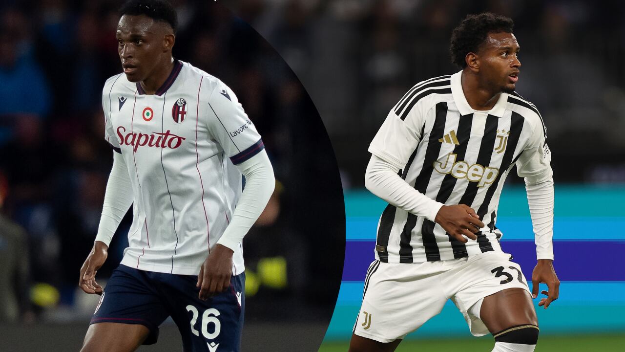 ¿Trueque colombiano en Italia? Jhon Lucumí (izq.) podría pasar a Juventus, mientras que Juan David Cabal (der.) llegaría a Bolonia.