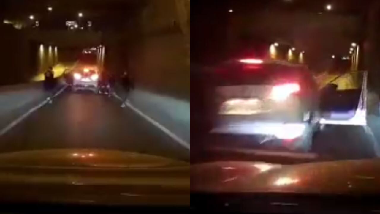 Aunque los presuntos delincuentes atravesaron el carro en que se movilizaban para que su víctima quedara "encerrada", el conductor reaccionó con agilidad y se abrió paso para evadir la situación.