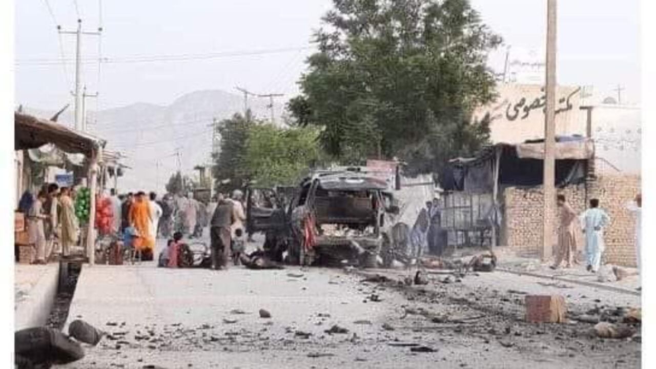 Kabul, Afganistán Explosión Foto: Tomada de Twitter @yahyaaliyar_