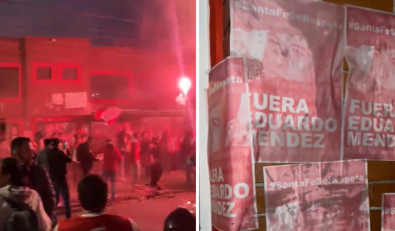 Hinchas de Santa Fe cargaron contra el presidente Méndez