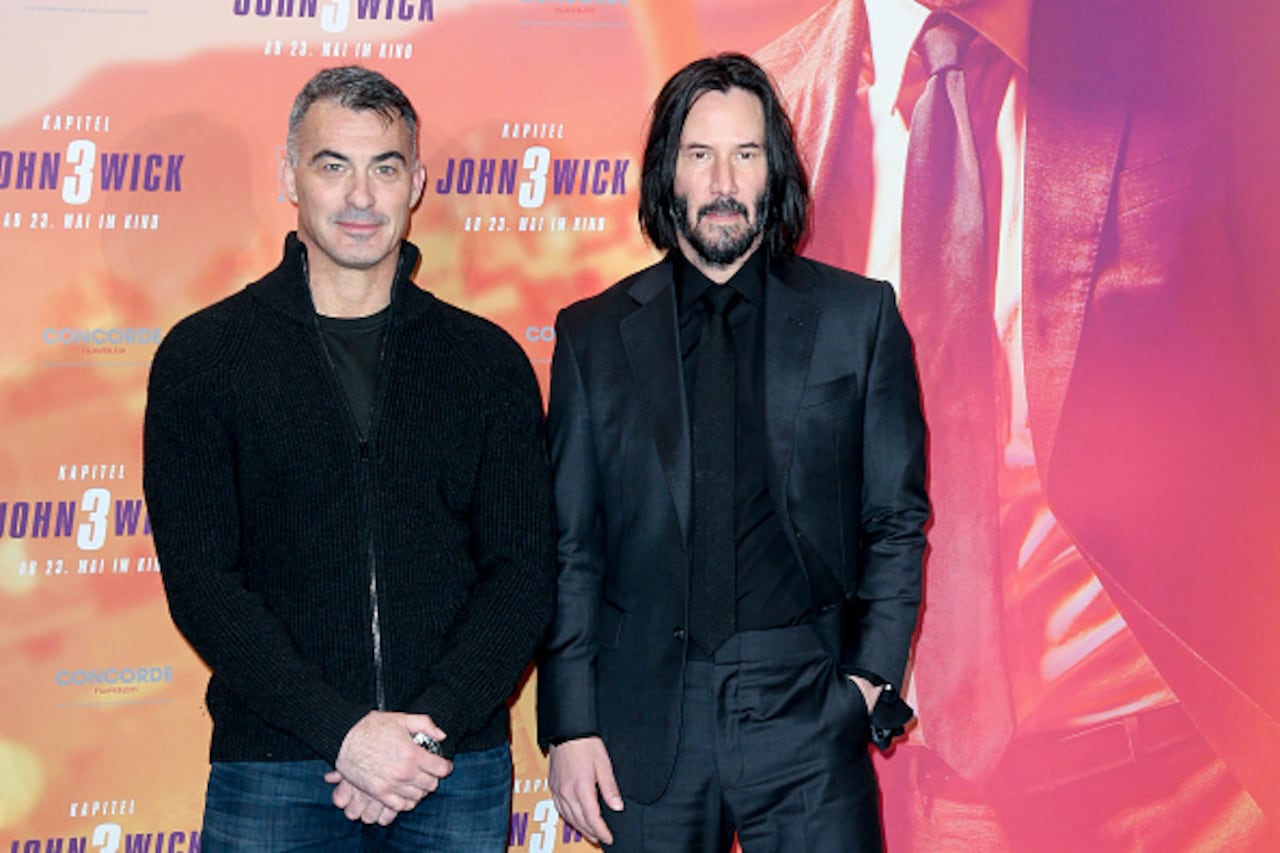El director Chad Stahelski y Keanu Reeves.