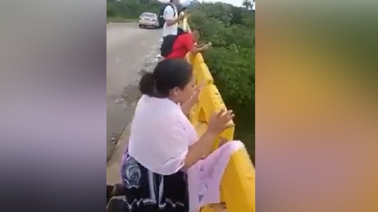 El particular hecho fue captado en la localidad de La Lima, en Honduras.