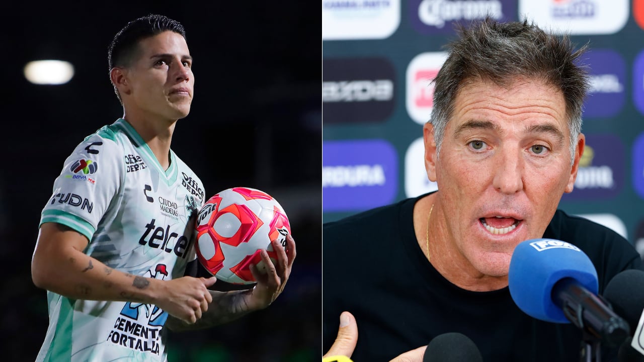 James Rodríguez y su entrenador, Eduardo Berizzo no levantan cabeza en Club León
