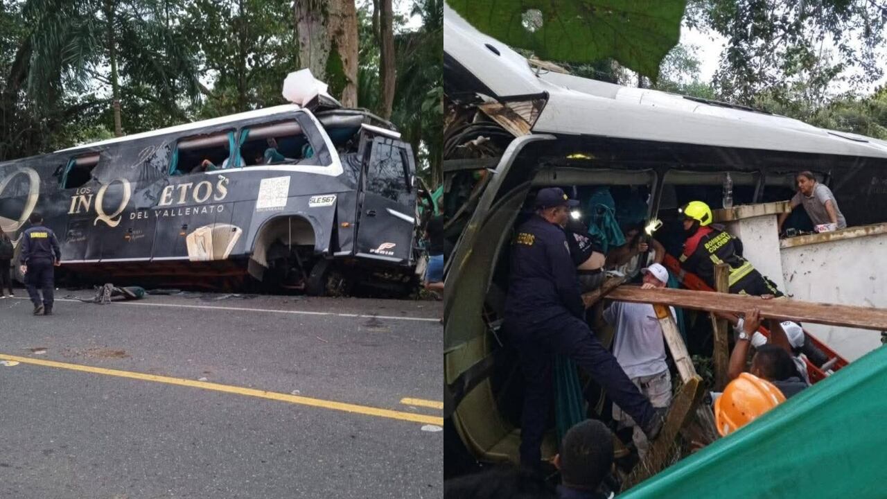 Así terminó el bus de la famosa agrupación.