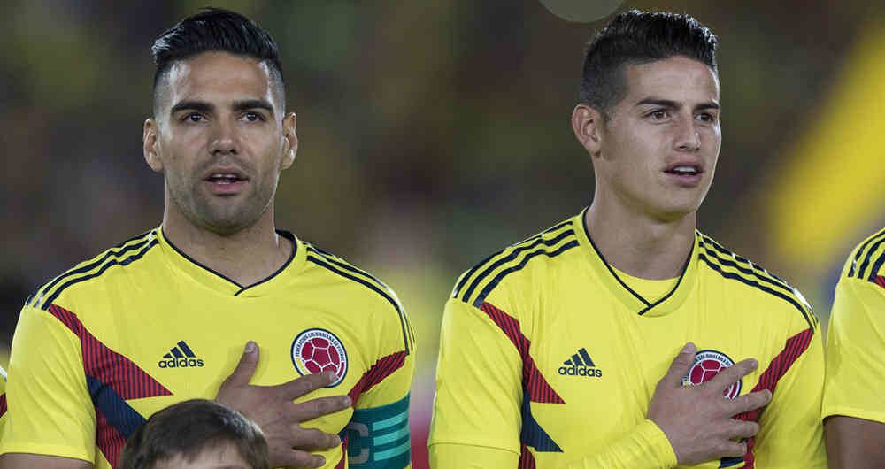  Falcao García y James Rodríguez.