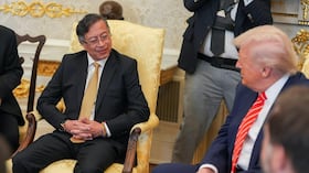 Estas son las imágenes de la reunión del presidente Donald Trump con el presidente Gustavo Petro. La cita fue en la oficina oval de la Casa Blanca.