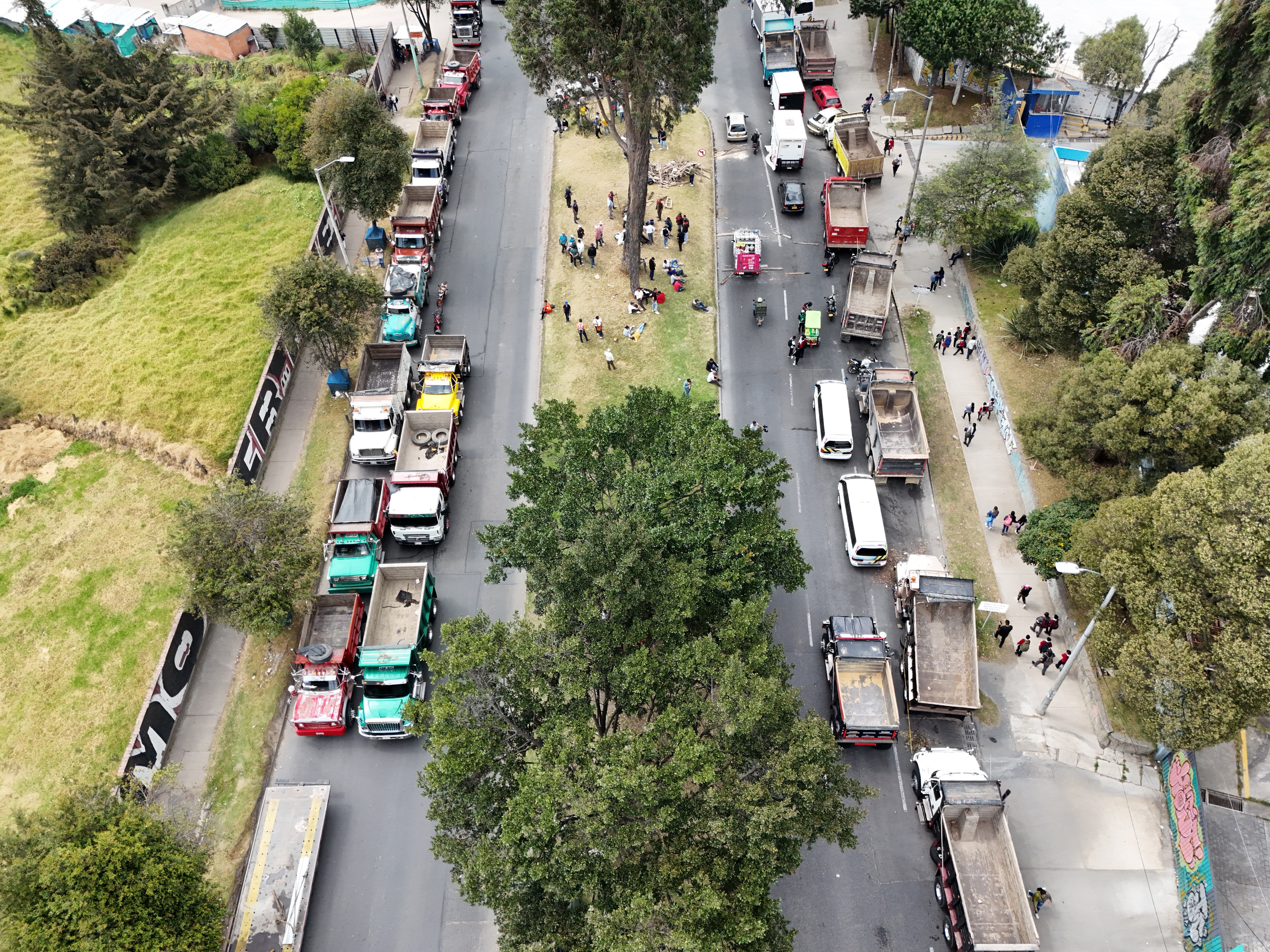 Paro de transportadores y Camiones en Bogotá