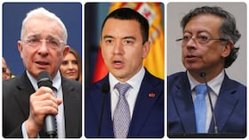 Álvaro Uribe, Daniel Noboa y Gustavo Petro
