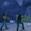 Los asesinos caminaron por encima de los jóvenes y escogieron a tres sin mediar palabra. Los llevaron al centro del semicírculo en que habían dispuesto las sillas para conversar en la fiesta y, una vez allí, los arrodillaron.