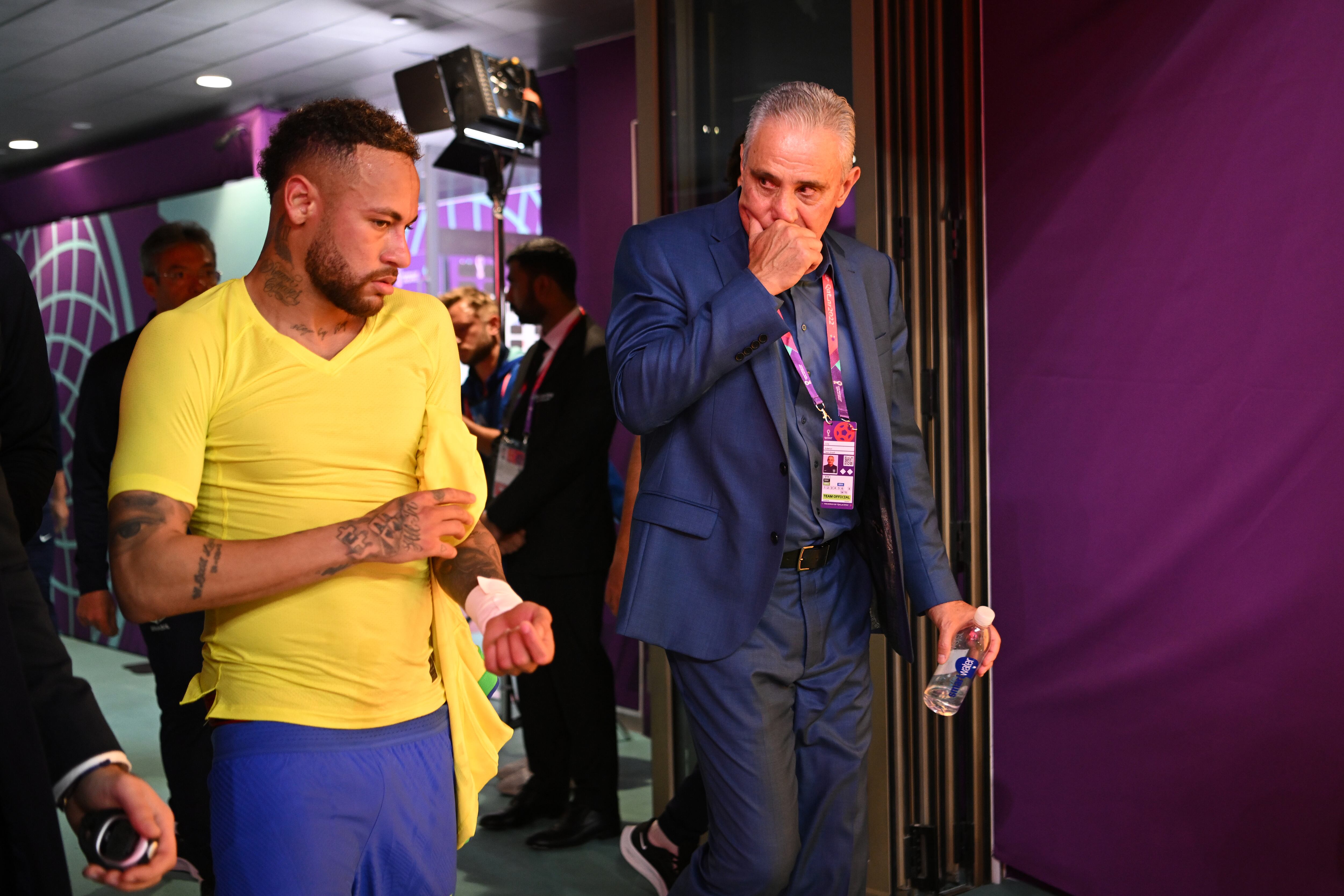 Tite y Neymar.