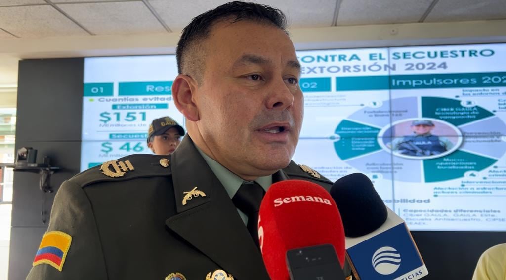 Coronel Elver Alonso, director del Gaula de la Policía.