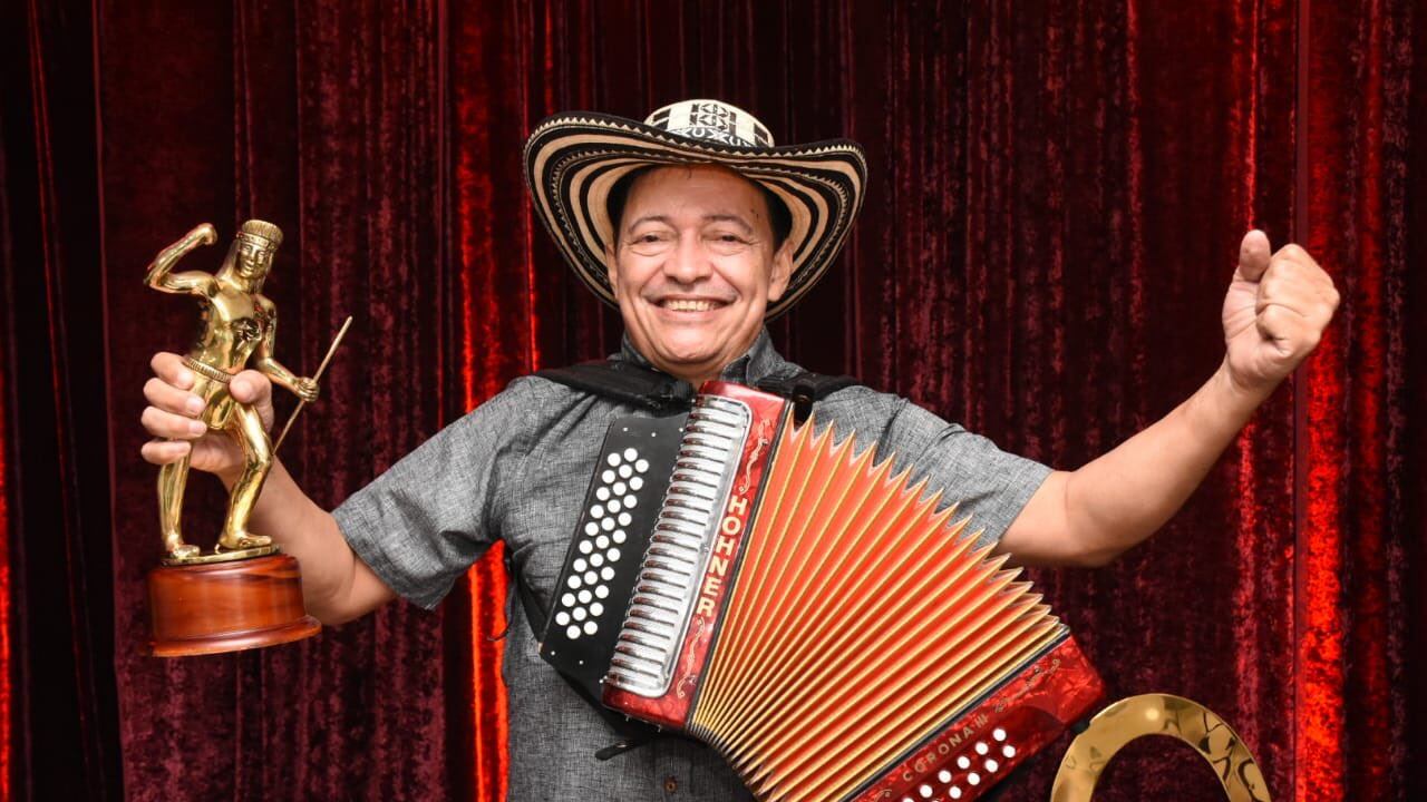 Manuel Vega, nuevo Rey Vallenato. Cortesía del Festival de la Leyenda Vallenata.