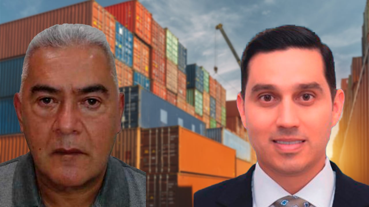 Diego Marín, alias Papá Pitufo y el secretario de Gobierno de Cúcuta, Miguel Armando Castellanos