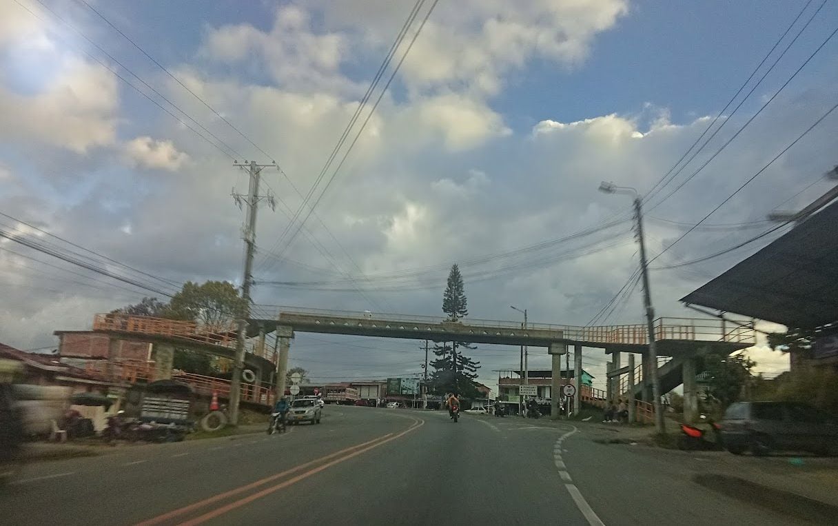 Vía Panamericana o carretera Popayán-Cali 2025.