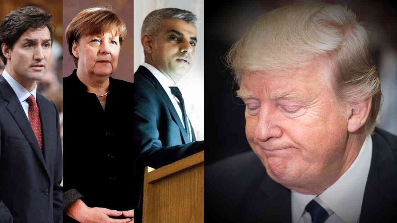 Trudeau, Merkel, Khan y Trump.